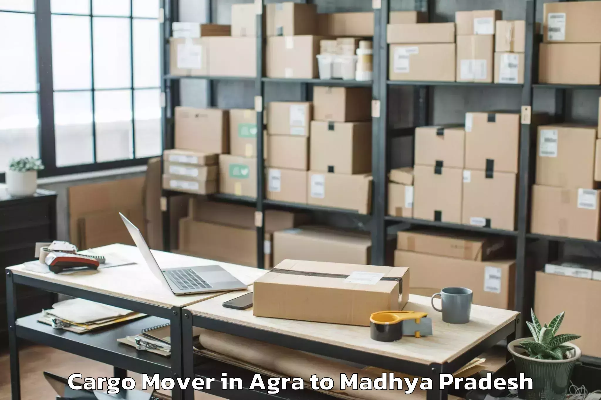 Hassle-Free Agra to Guna Airport Gux Cargo Mover